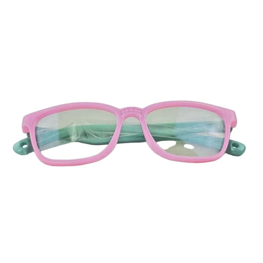 Aieyezo Girls Pink Glasses with Blue Light Blocking Lenses and Accessories